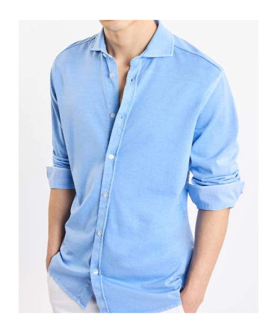 Fay Plain Jersey Regular Shirt In White