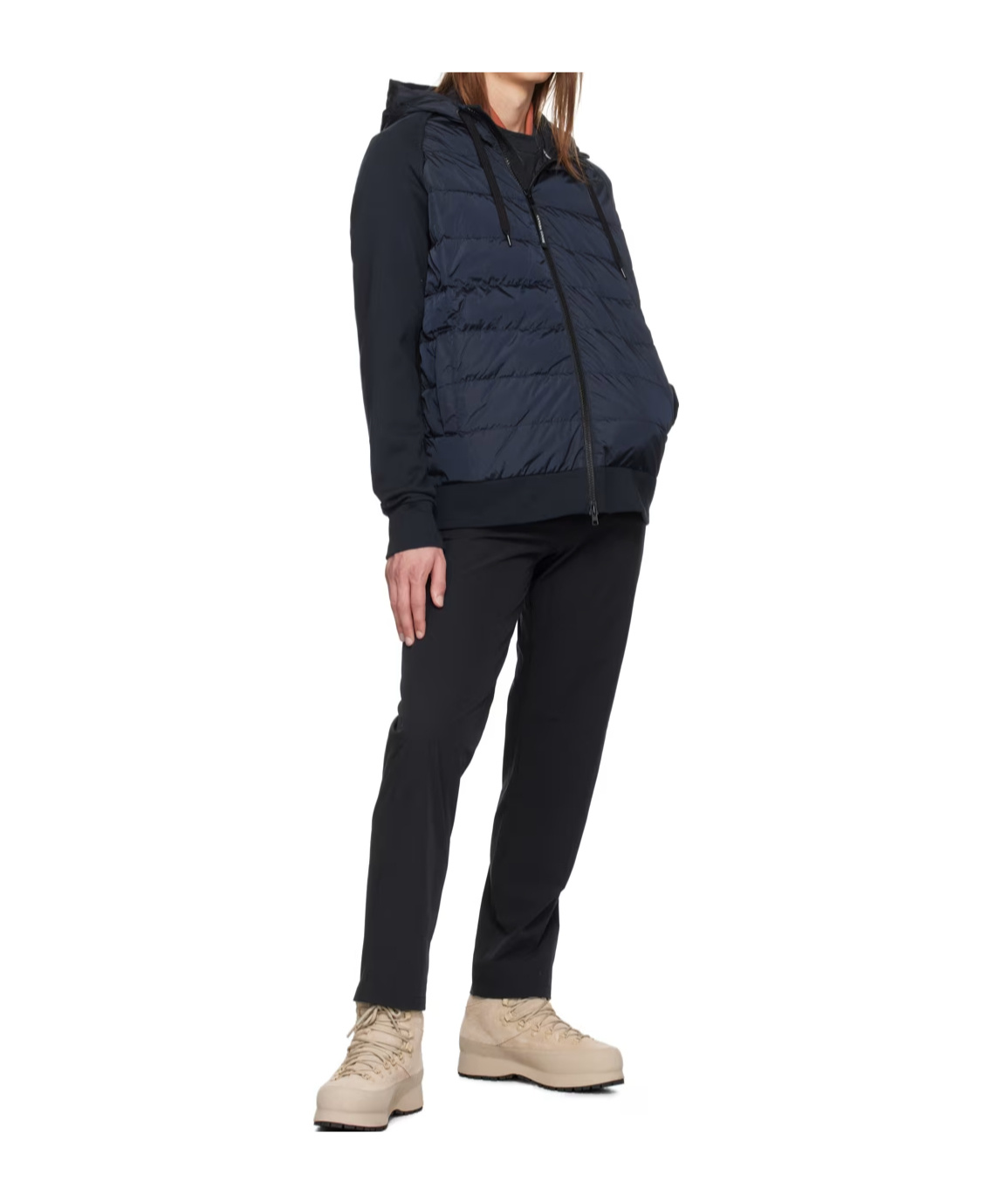 Shop Canada Goose Hybridge Huron Zipper Down Jacket In Black