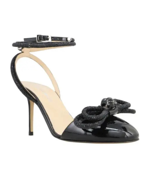 Mach&mach Round-headed High-heeled Sandals In Black