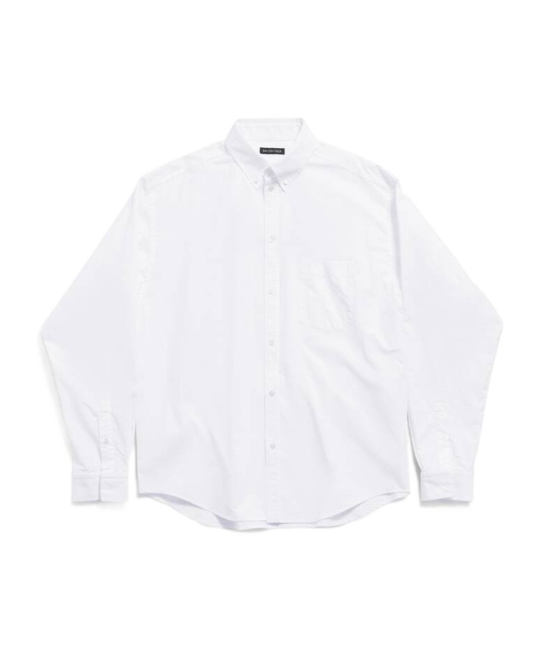 Balenciaga Political Stencil Cotton Shirt In White