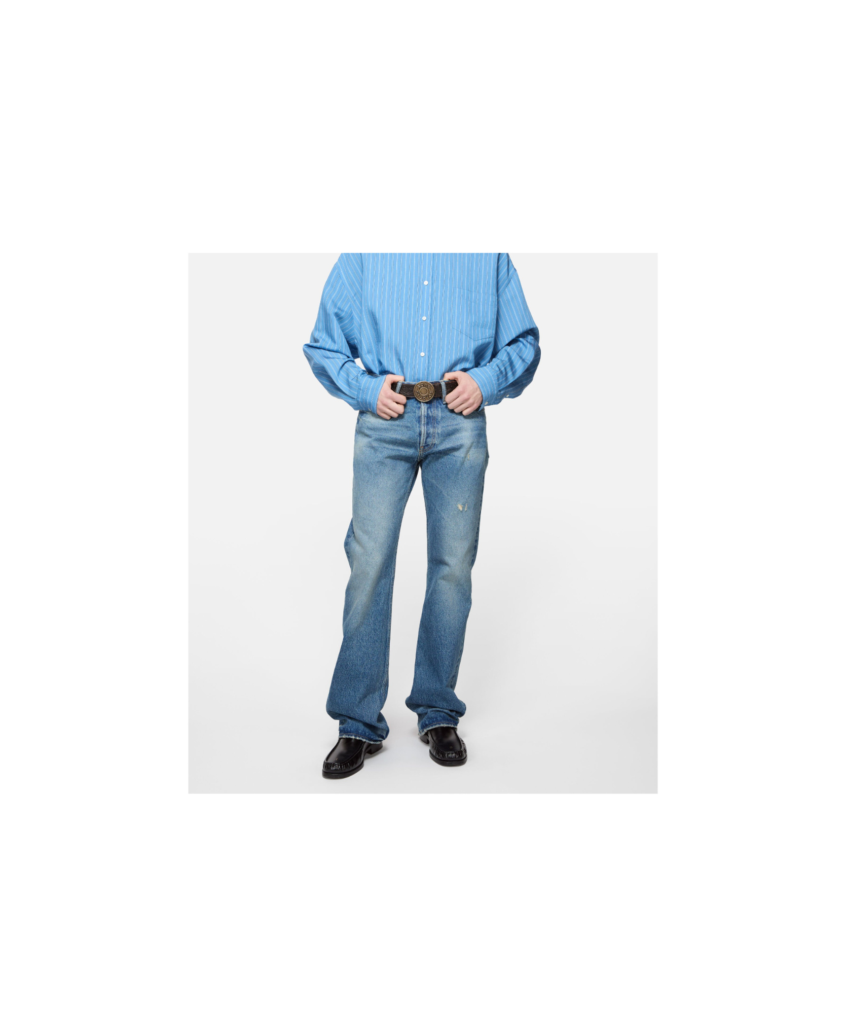 Acne Studios Logo-buckle Leather Belt In Black