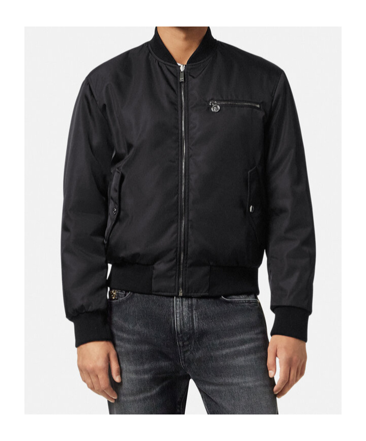 Versace Coats In Black