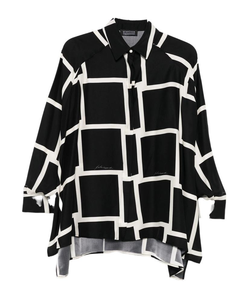 Gianluca Capannolo Button-up Long Sleeve Shirt In Black