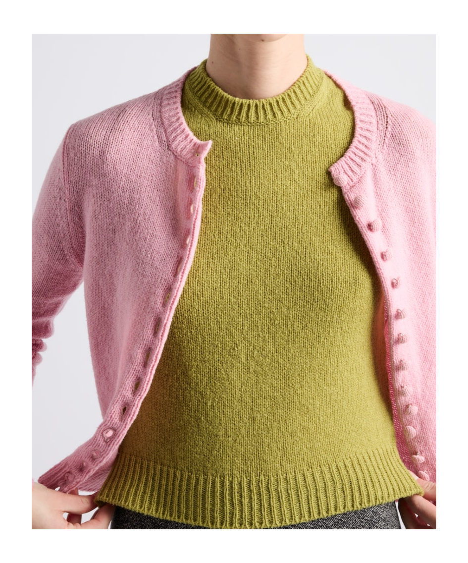 Prada Cashmere Cardigan In Pink