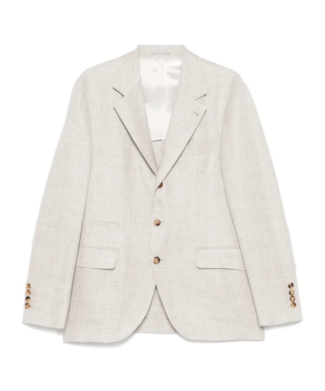Shop Brunello Cucinelli Single-breasted Blazer In White