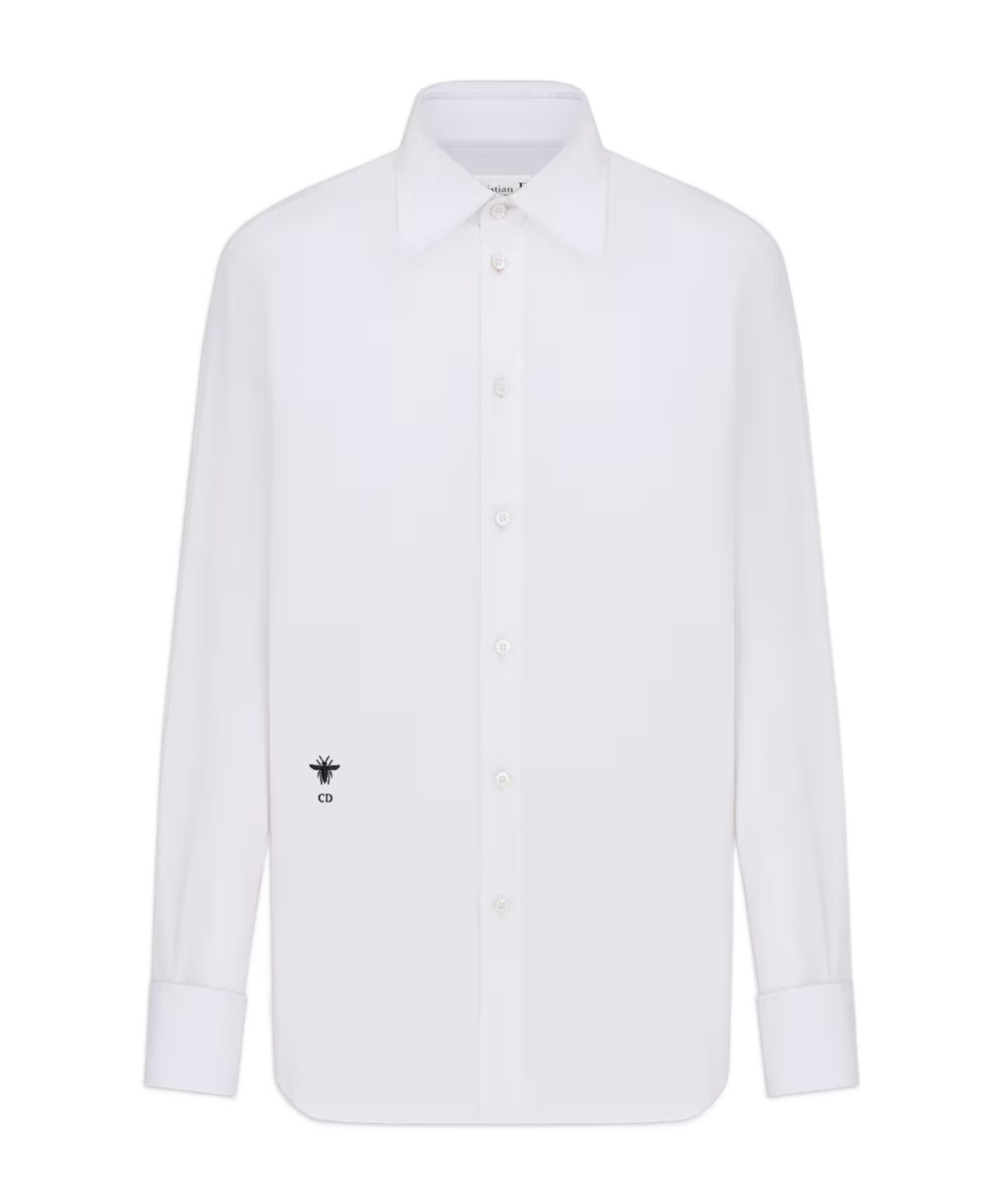 Dior Button Long-sleeved Shirt In White