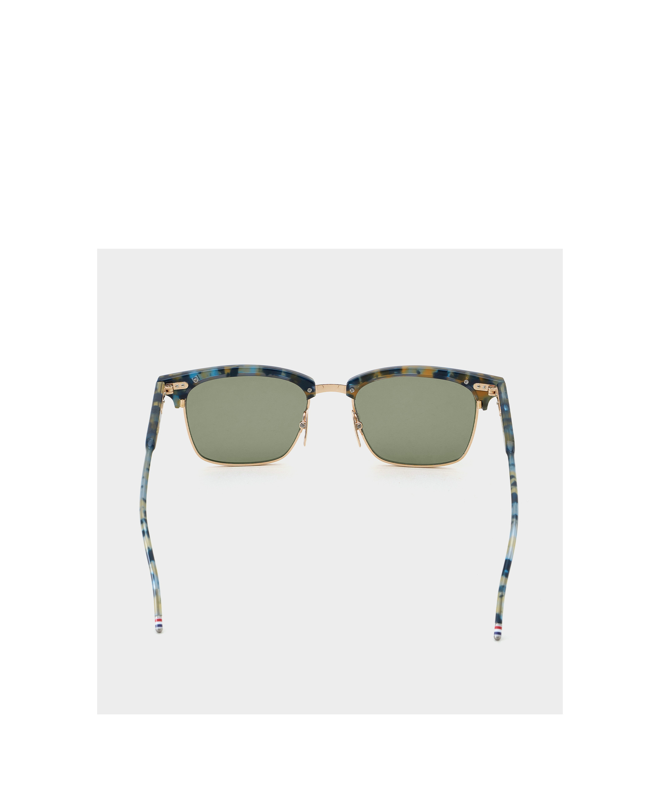 Thom Browne Rectangular Frame Sunglasses In Green