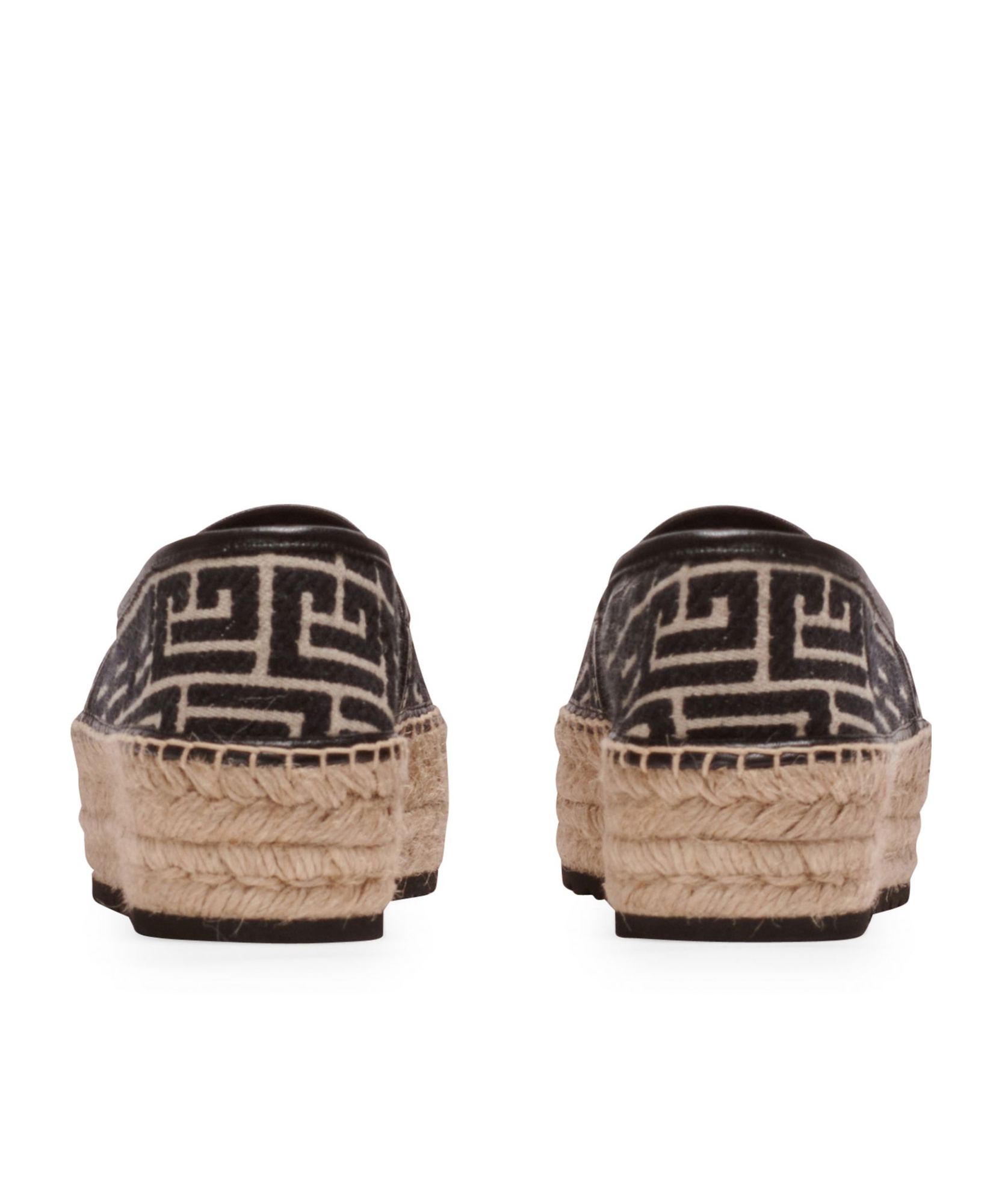 Shop Balmain Round-head Straw Shoes In Multicolor
