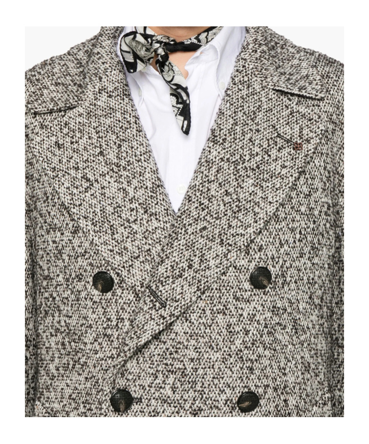 Tagliatore Brown Coats In Gray