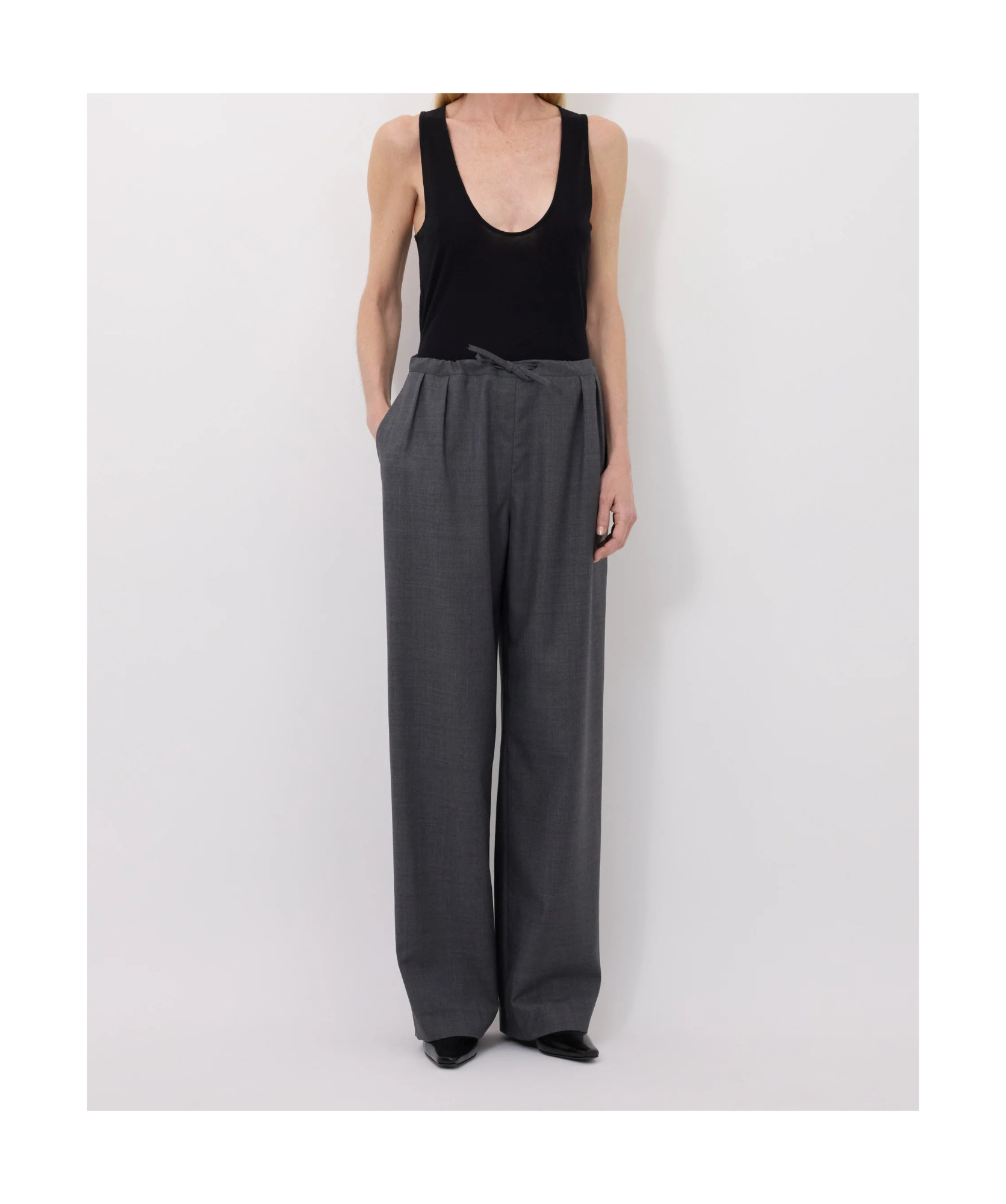 Loulou De Saison Elastic Waisted Trousers In Gray