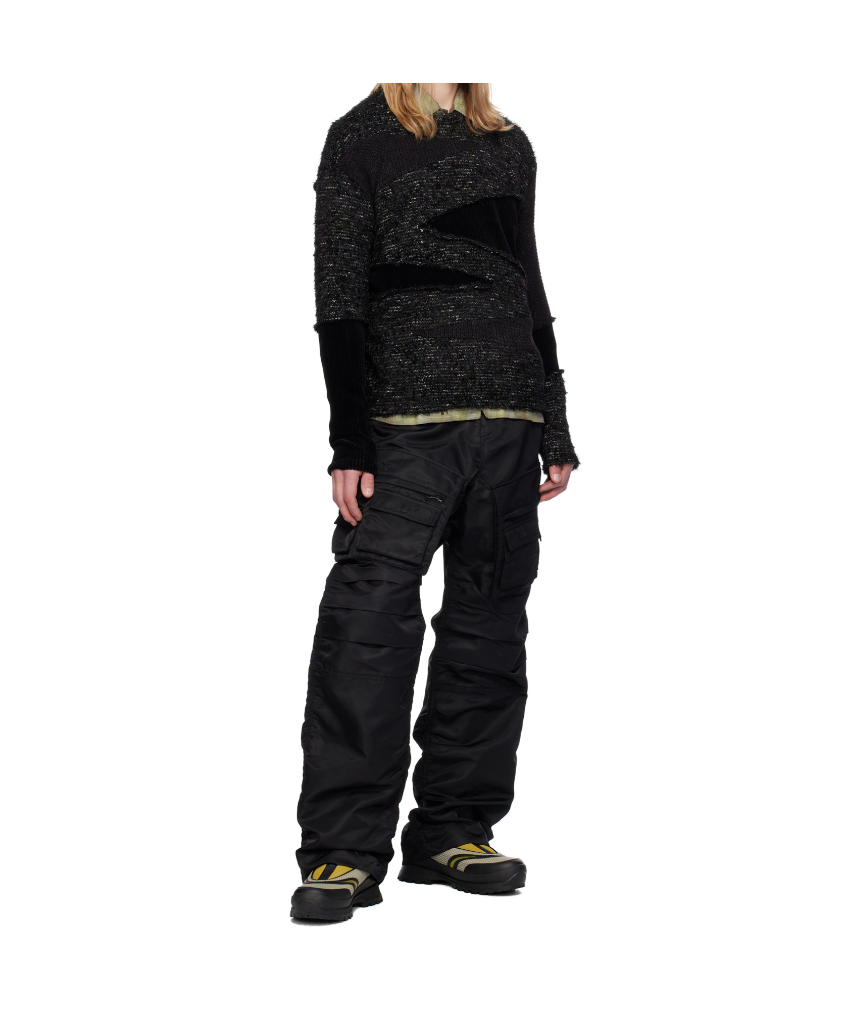 Andersson Bell Black Pocket Cargo Pants In Black