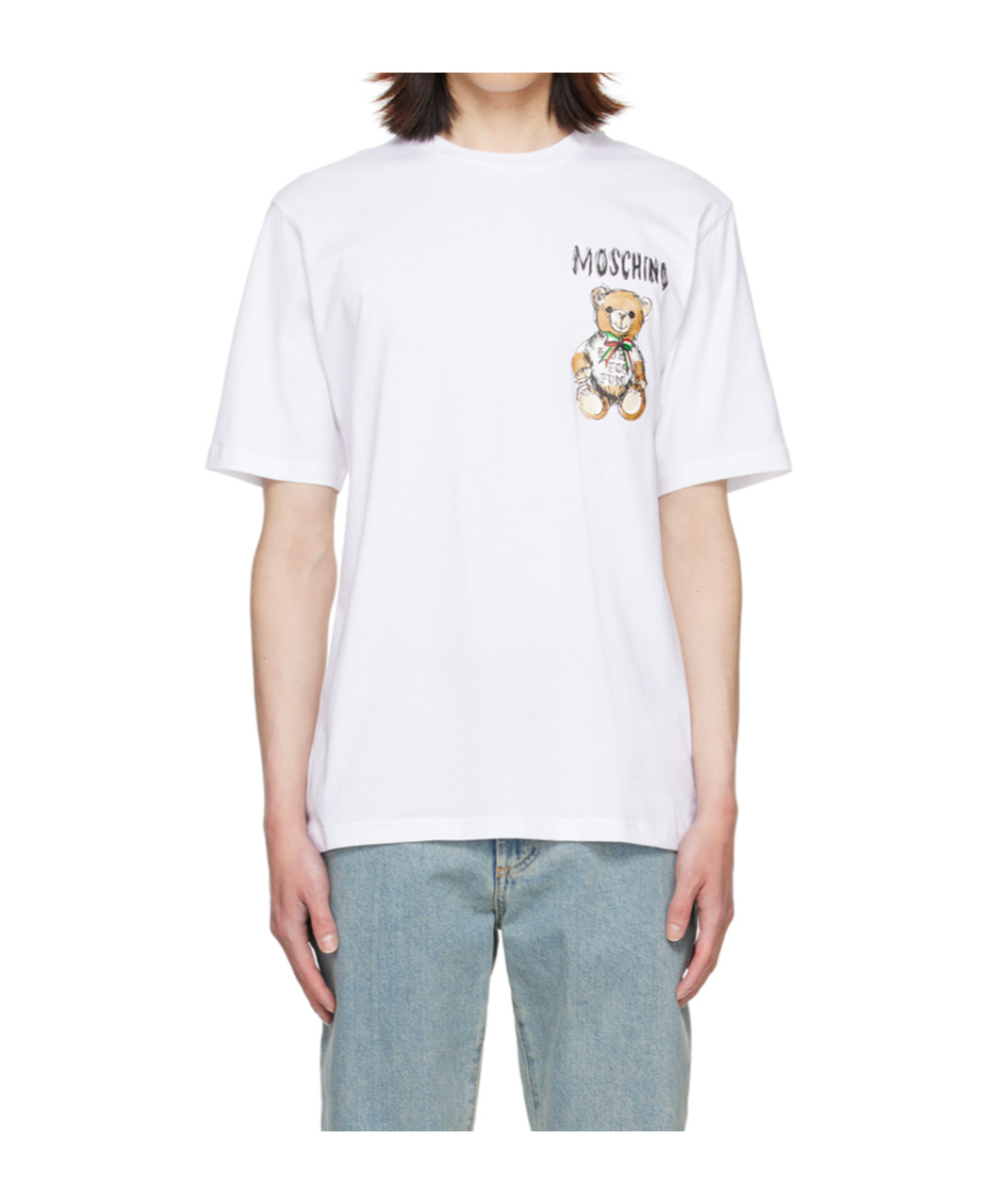 Moschino White Tailor Teddy Bear T-shirt In White