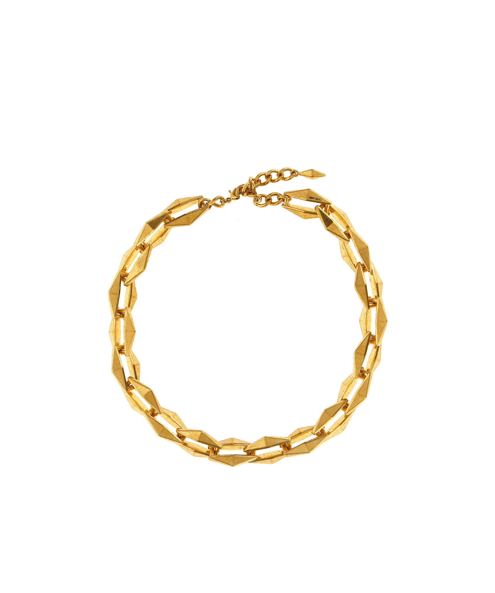 Jimmy Choo 'linkage De Diamant' Necklace In Yellow