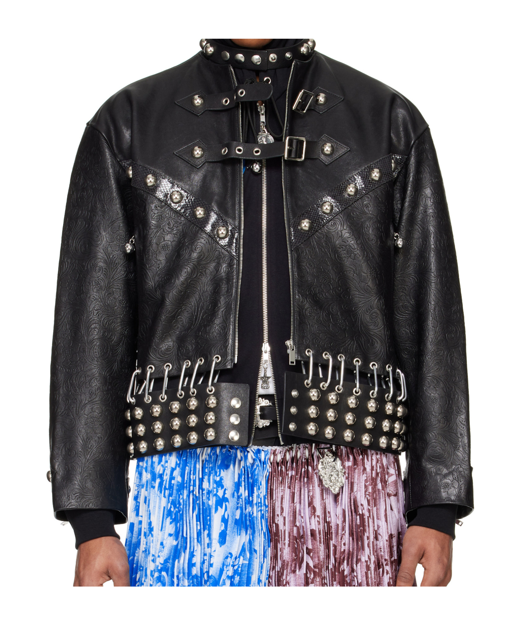 Chopova Lowena Lunge Leather Jacket In Black