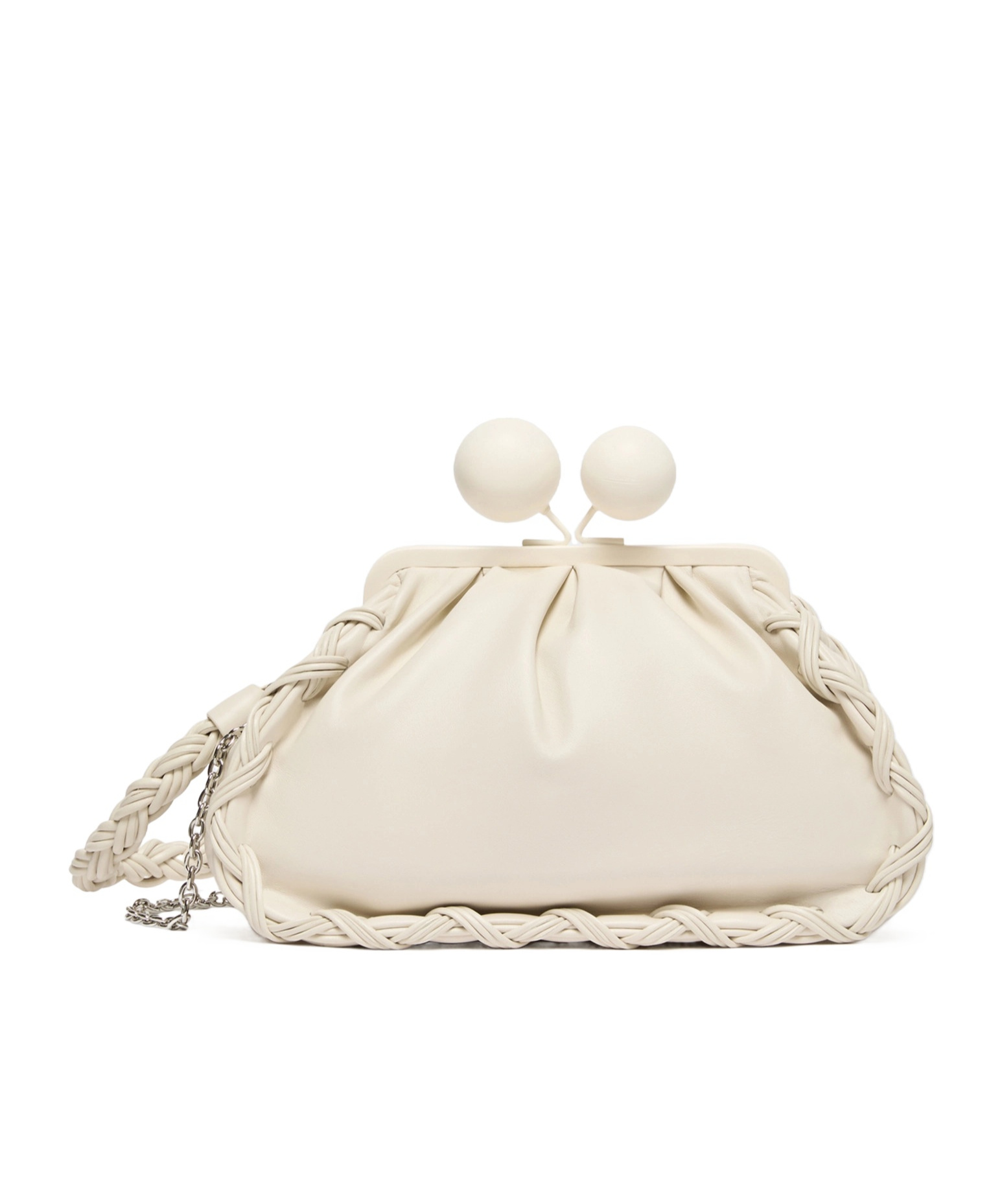 Weekend Max Mara Medium-sized Pasticcino Nappa Leather Shoulder Bag In White