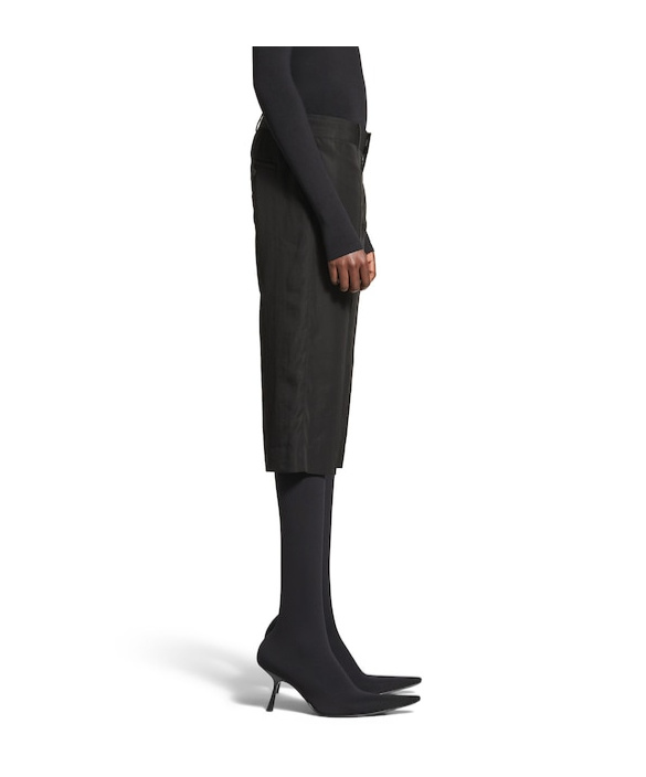 Balenciaga Belt-loop Capris In Black