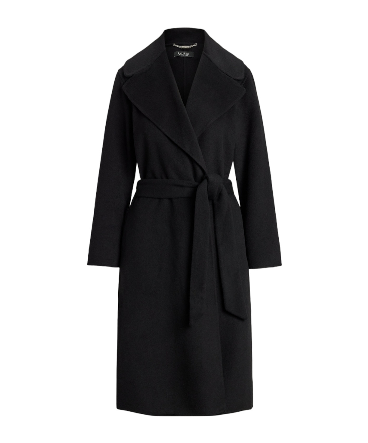 RALPH LAUREN WOOL BLEND WRAP COAT