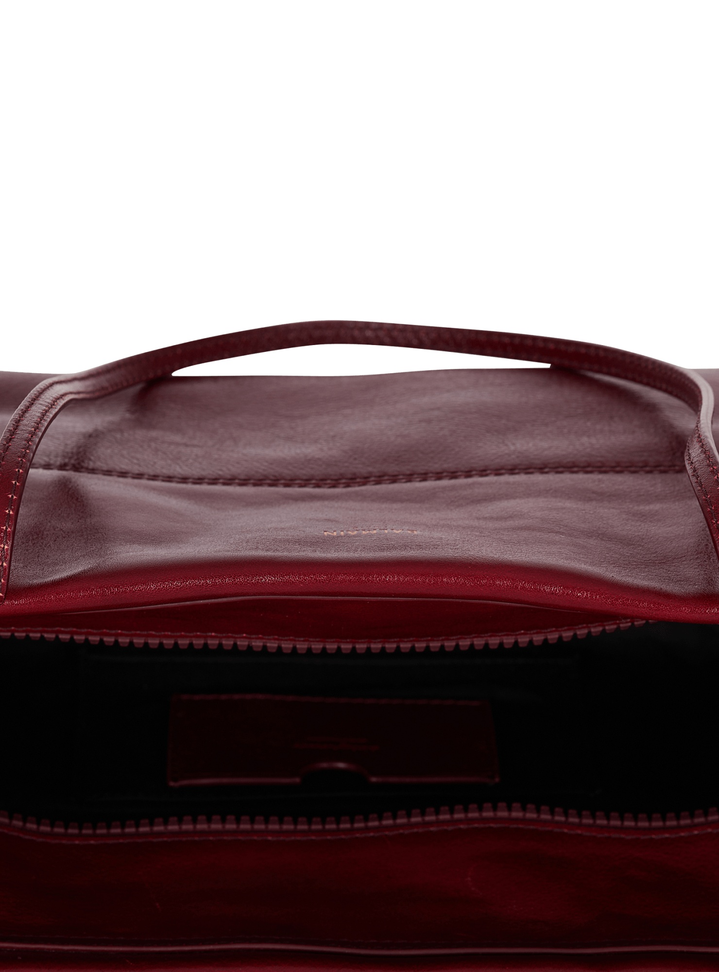 Balmain Small Track Zips Leather Shoulder Bag In Brown