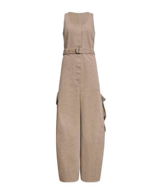 Alaïa Sleeveless Jumpsuit In Brown