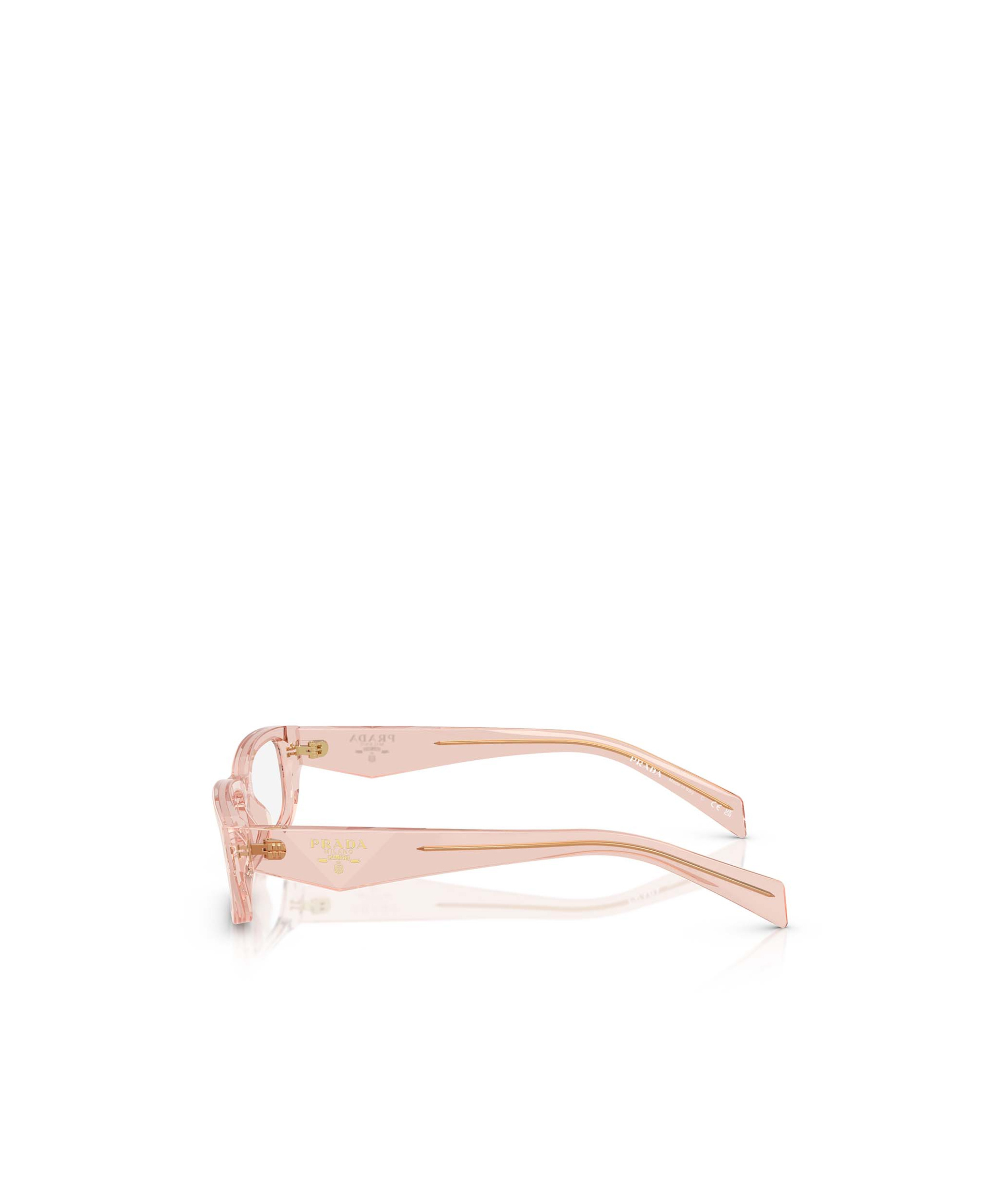 Shop Prada Rectangular Flat Mirror In Rosy