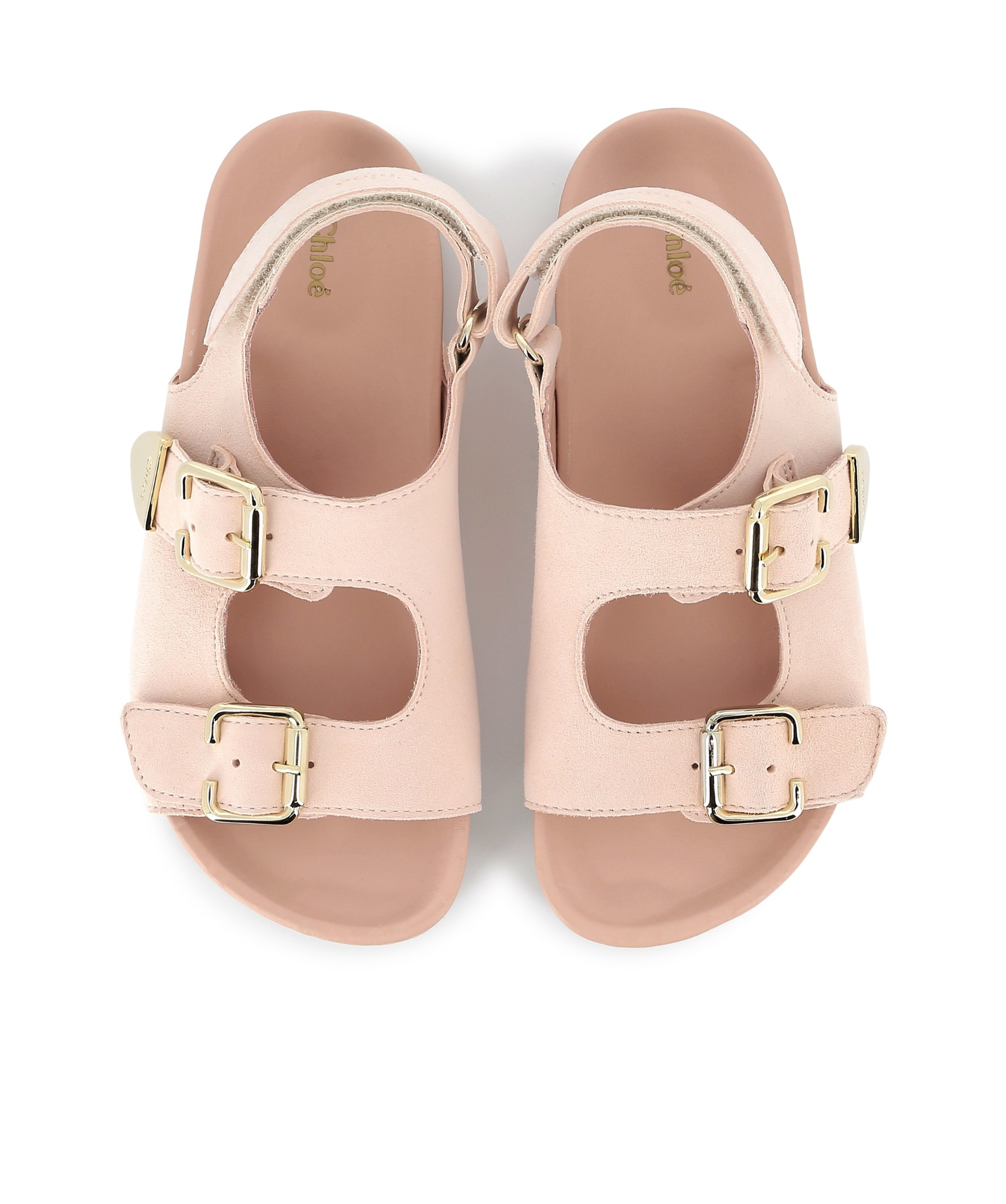 Chloé Open-toed Flat Sandals In Nude
