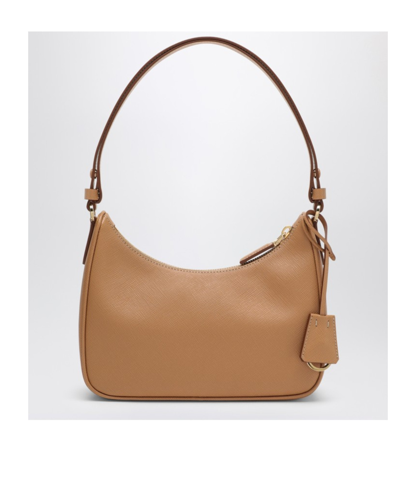 Prada Re-edition Beige Mini Bag In Saffiano Women In Nude