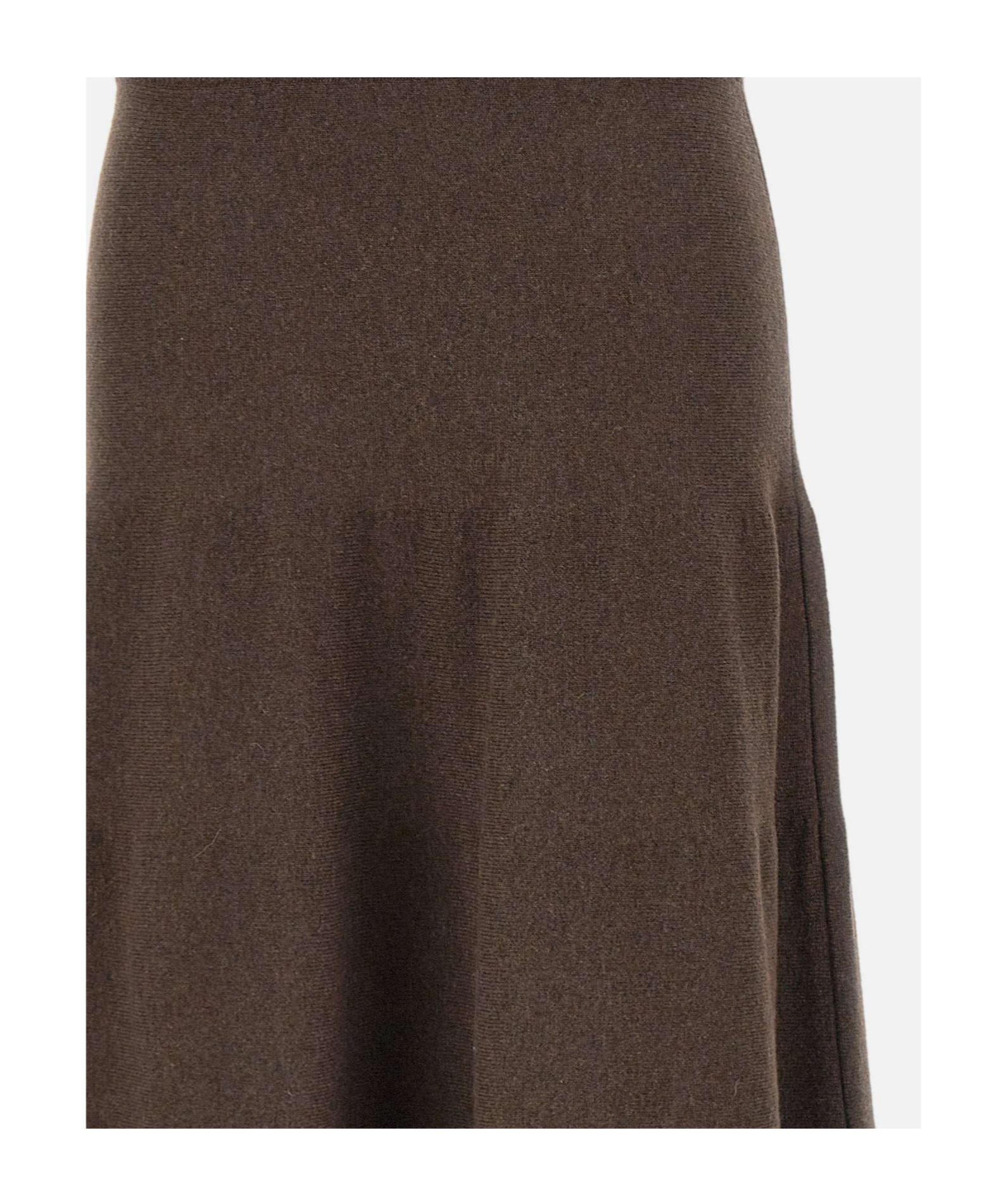 Marella Elastic-waistband Ruffled Skirt In Brown