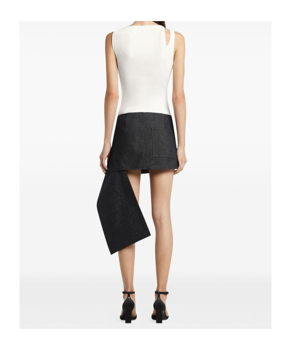 Courrèges Oblique 90`s Rib Top Clothing In White