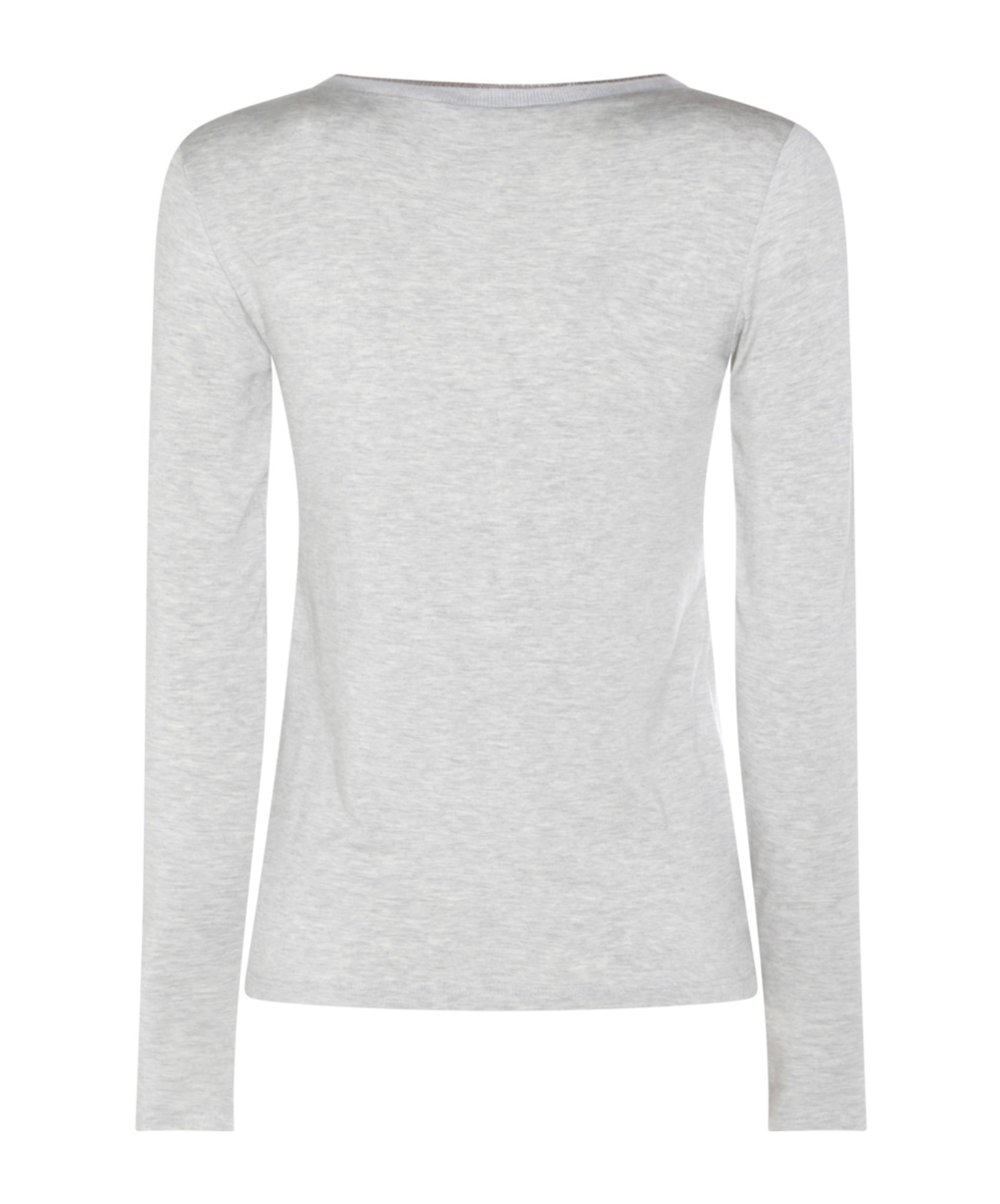 Antonelli Round Neck Long-sleeved T-shirt In Gray