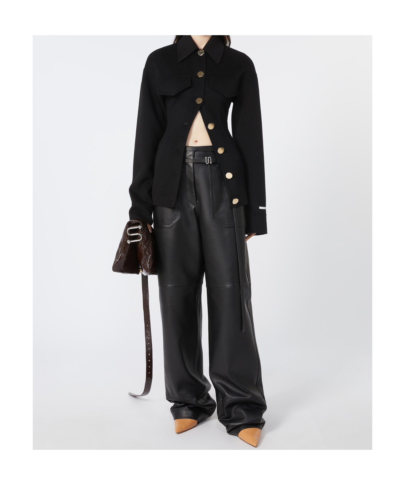 Sportmax Egeo Button-up Jacket In Black