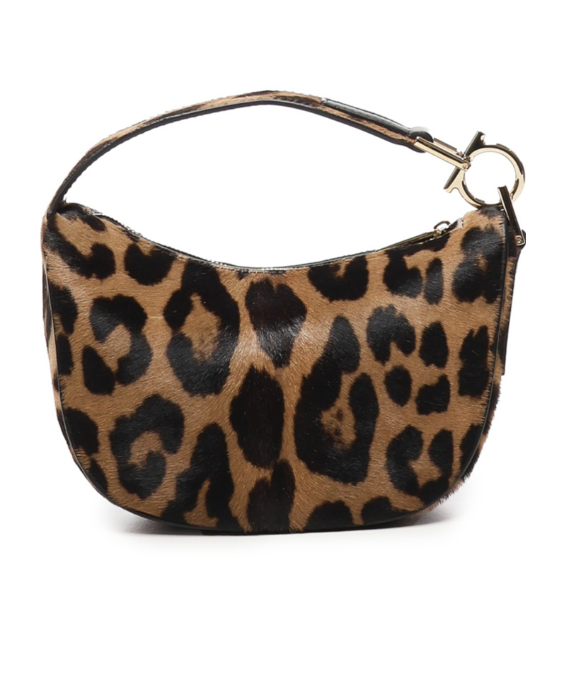 Ferragamo North-south Gancini-embellished Shoulder Bag In Black