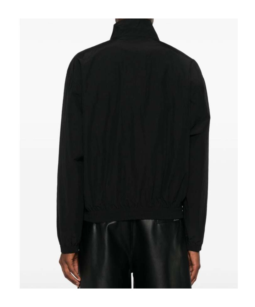 Marine Serre Moon Nylon Track Jacket In Black