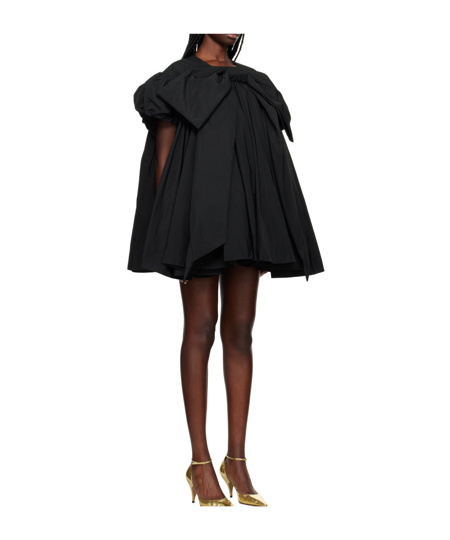 Vaquera Black Bow Minidress In Black