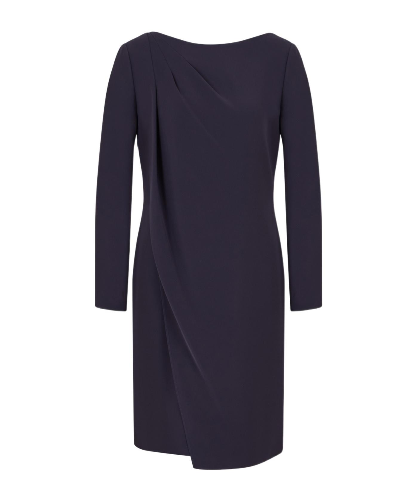 Shop Emporio Armani Long-sleeves Mini Dress In Black