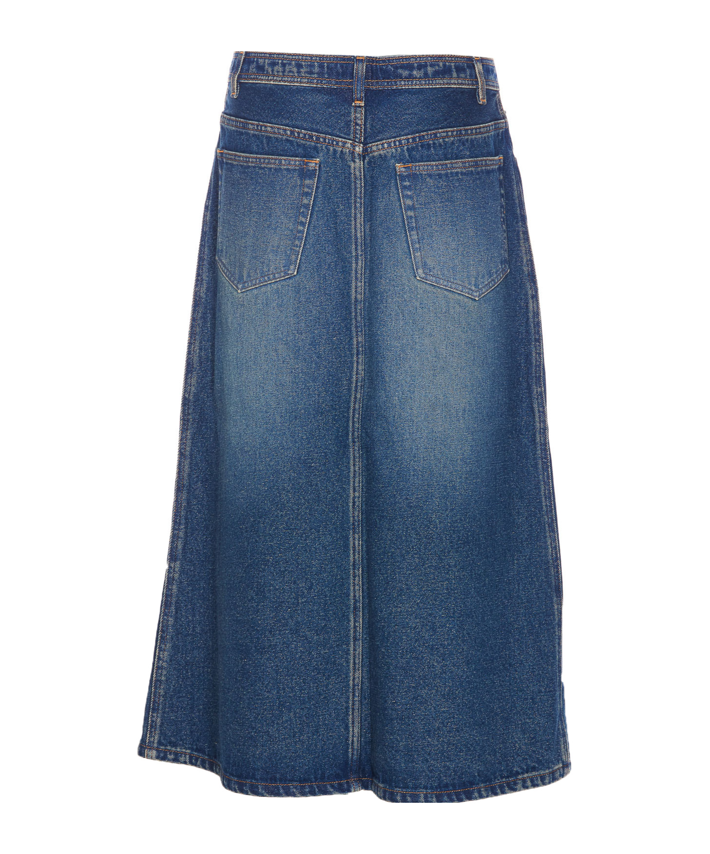 Apc 'georgia Denim Midi Skirt In In Blue
