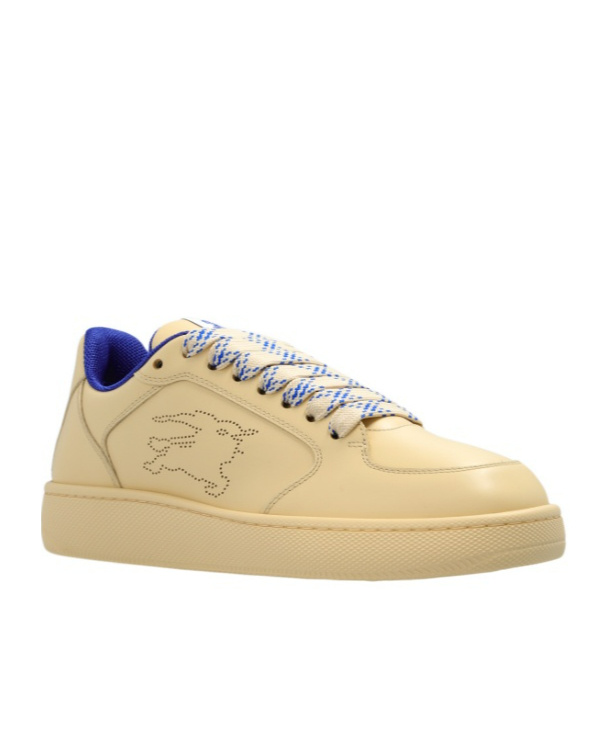 Burberry Leather Stock Sneakers In Nude