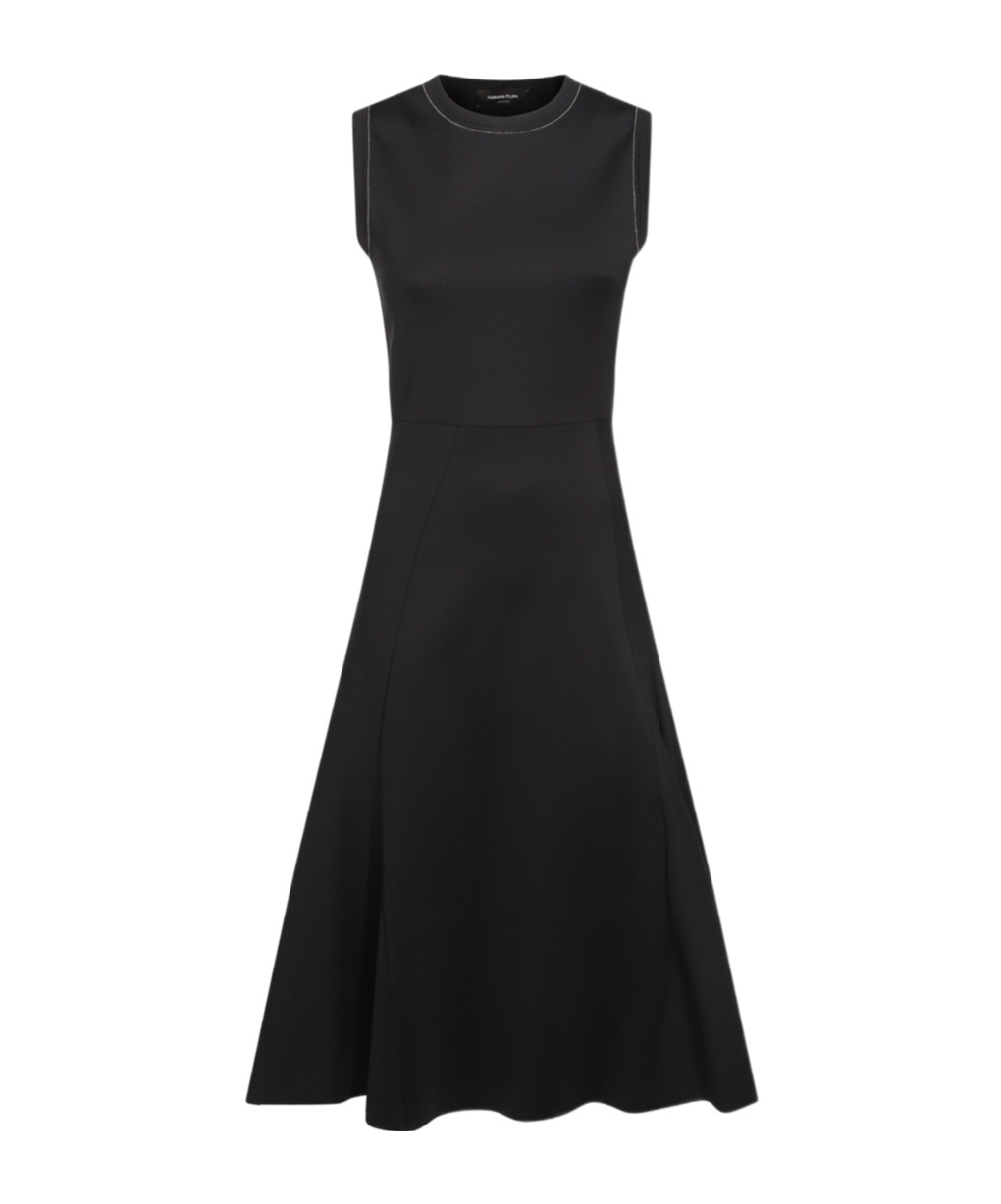Fabiana Filippi Black Midi Dress In Black