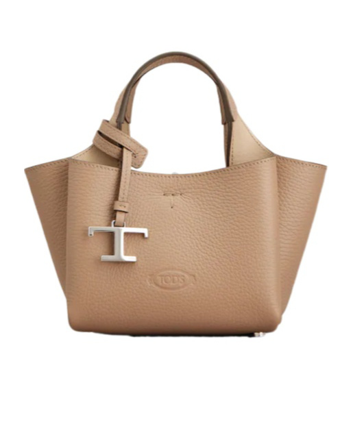 Tod's Leather Shoulder Bag In Neutral