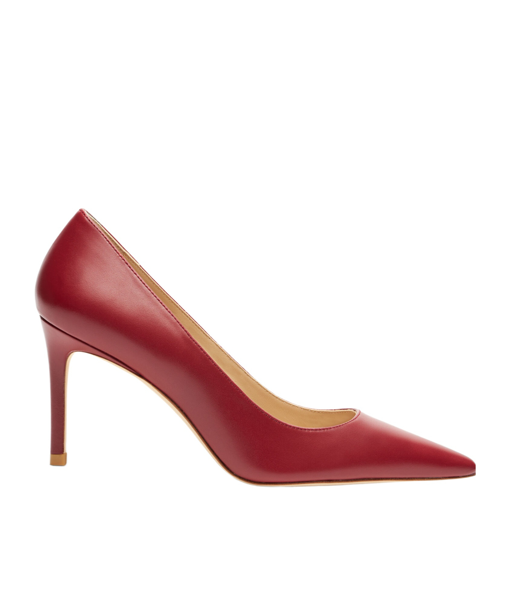 Stuart Weitzman Stuart 85mm Leather Pumps In Red