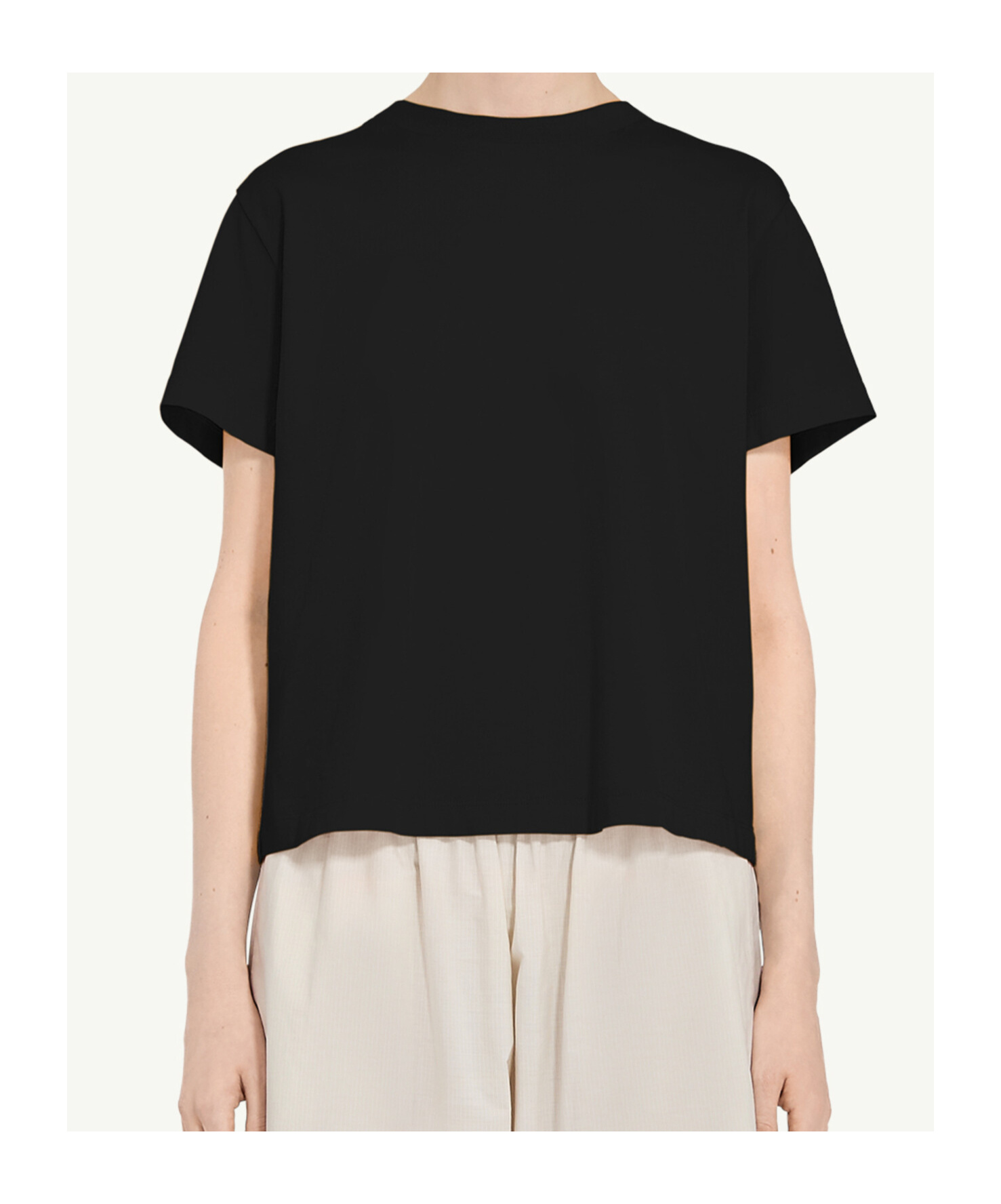 Mm6 Maison Margiela Open-necked Black Shirt In Black