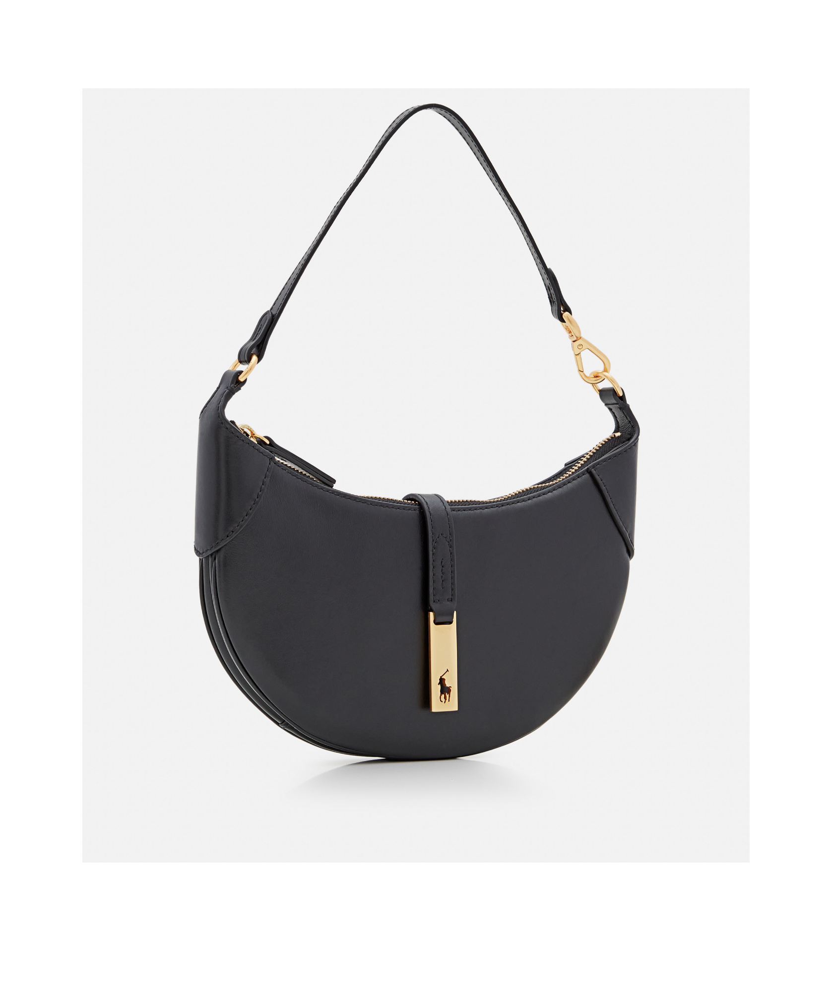 Polo Ralph Lauren Polo Id Calfskin Mini Shoulder Bag In Black