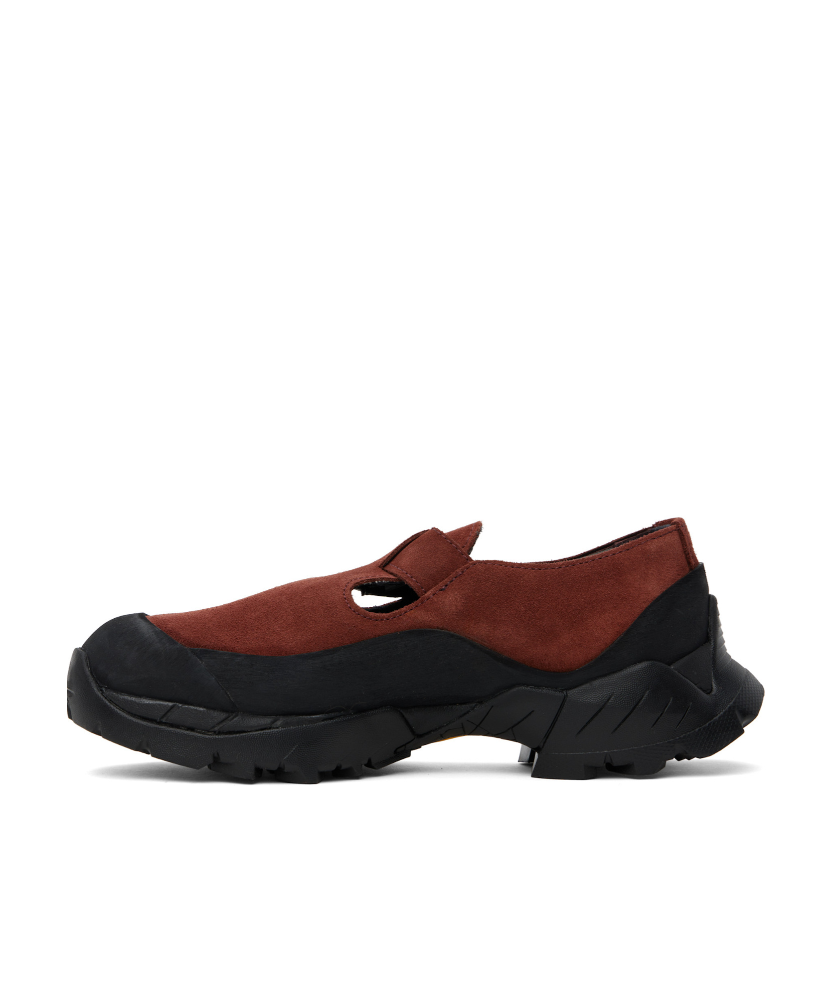 Roa Burgundy Pala Sneakers In Black
