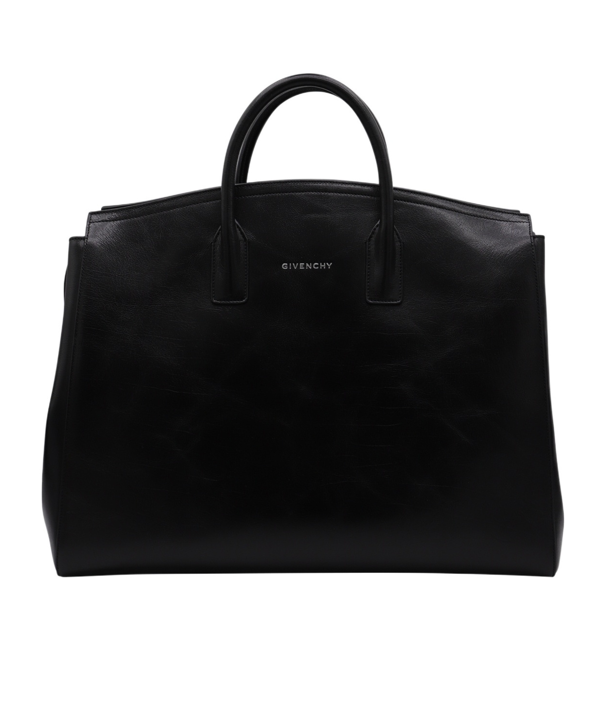 Givenchy Lettering Detail Shoulder Bag In Black