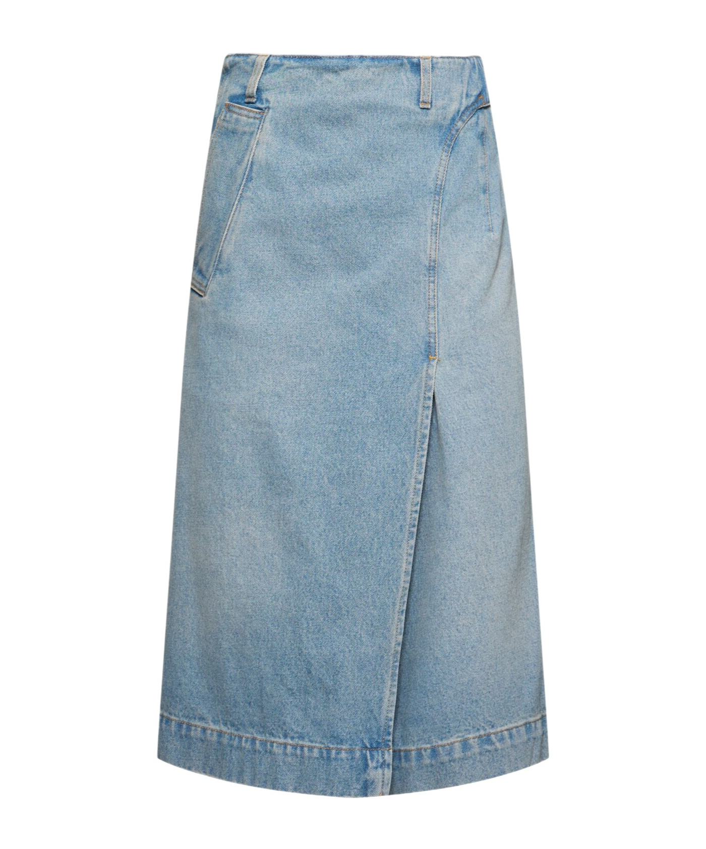 Victoria Beckham Belt Loop Denim Skirt