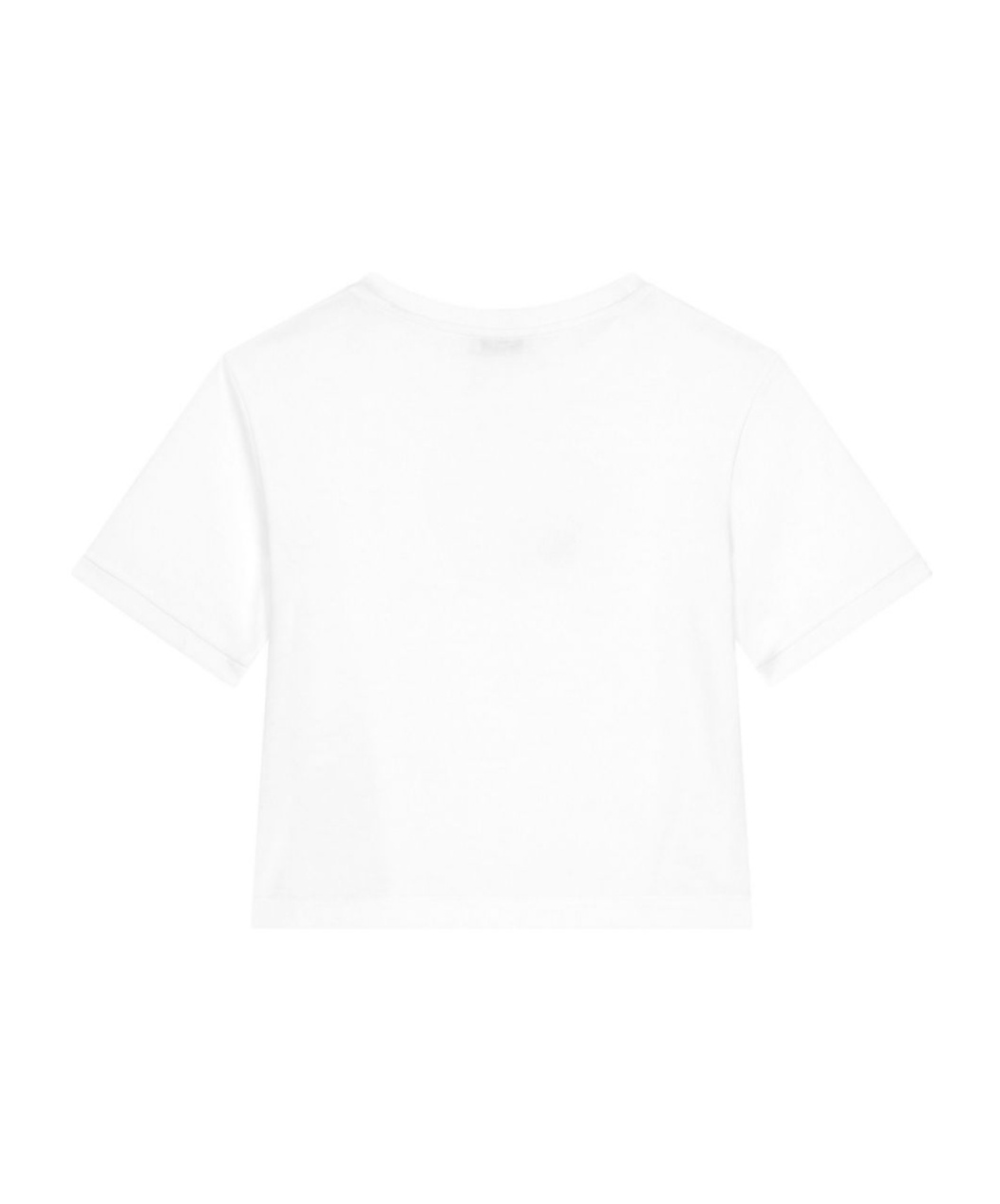 Dolce & Gabbana Girl's Embellished Interlocked Logo-print T-shirt In White