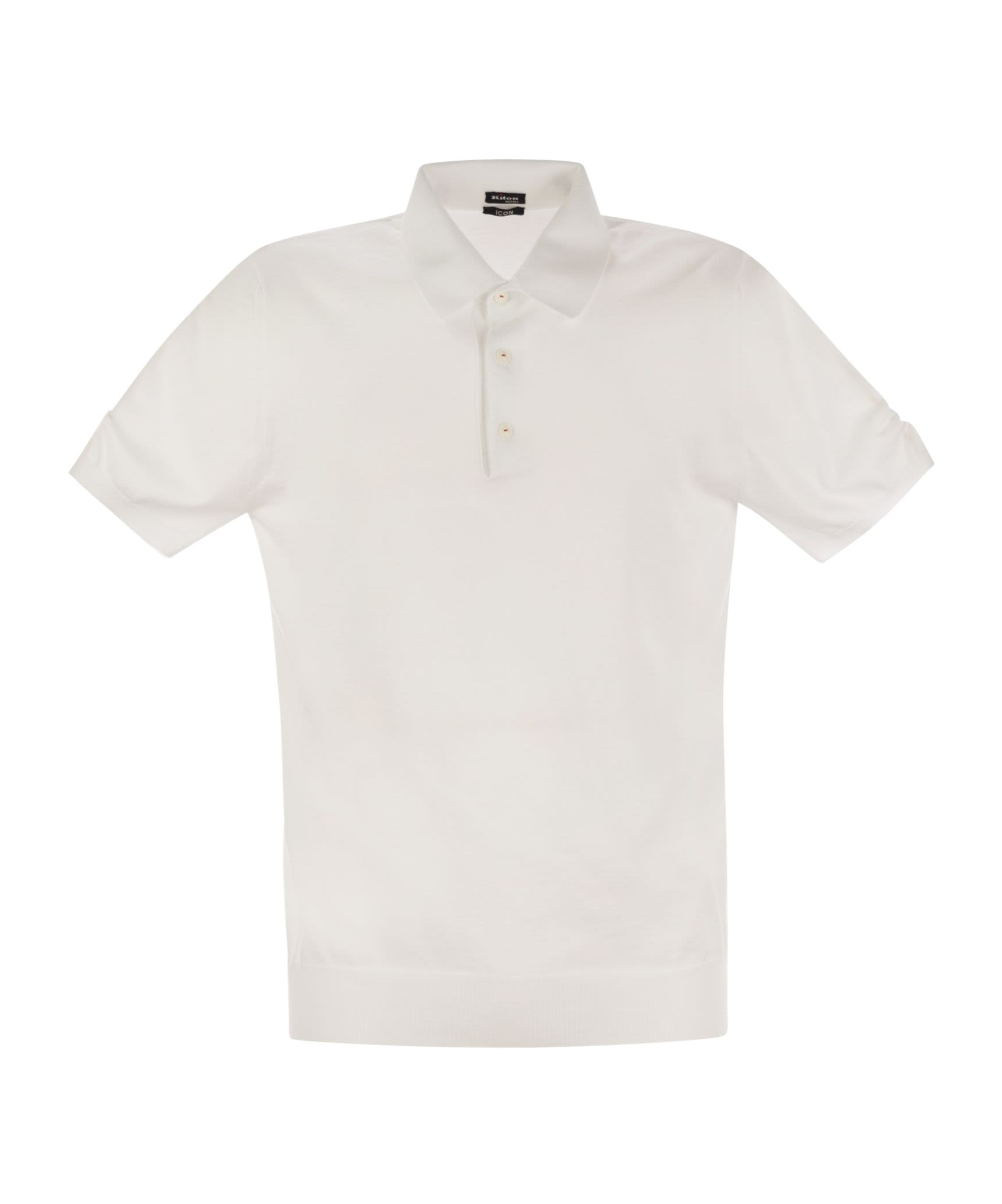 KITON SHORT-SLEEVED POLO SHIRT 