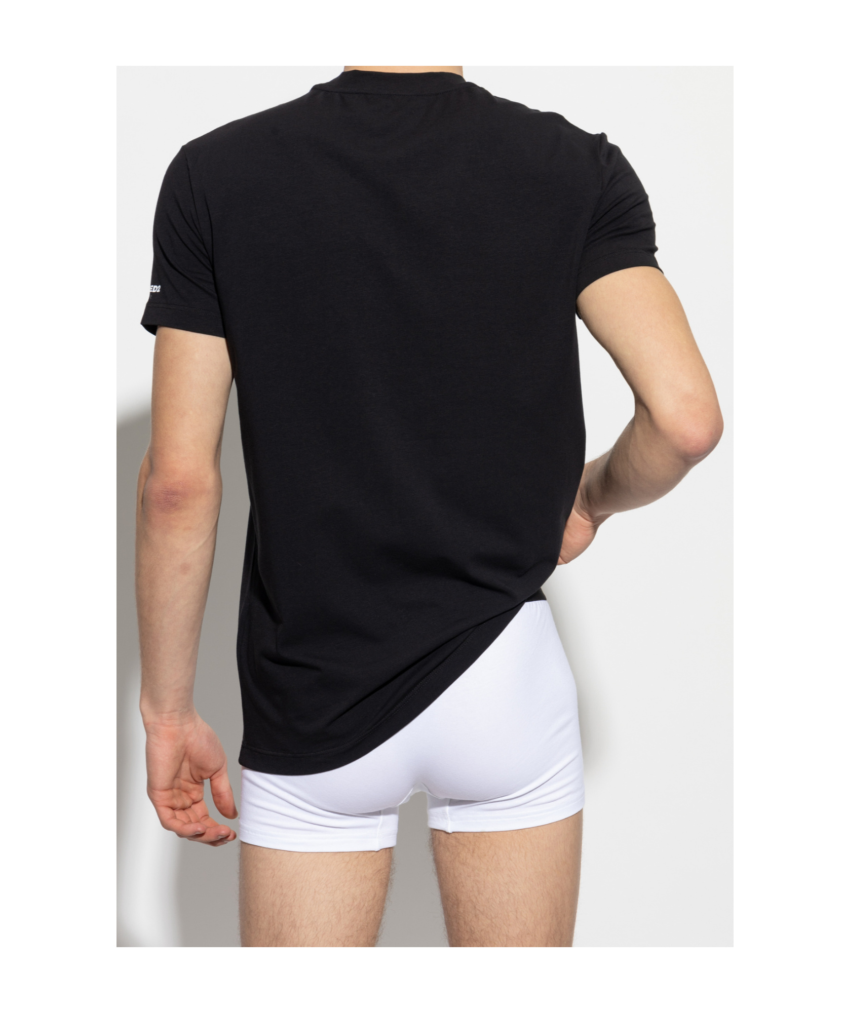 Dsquared2 Logo Printed Two-pack T-shirt In Black