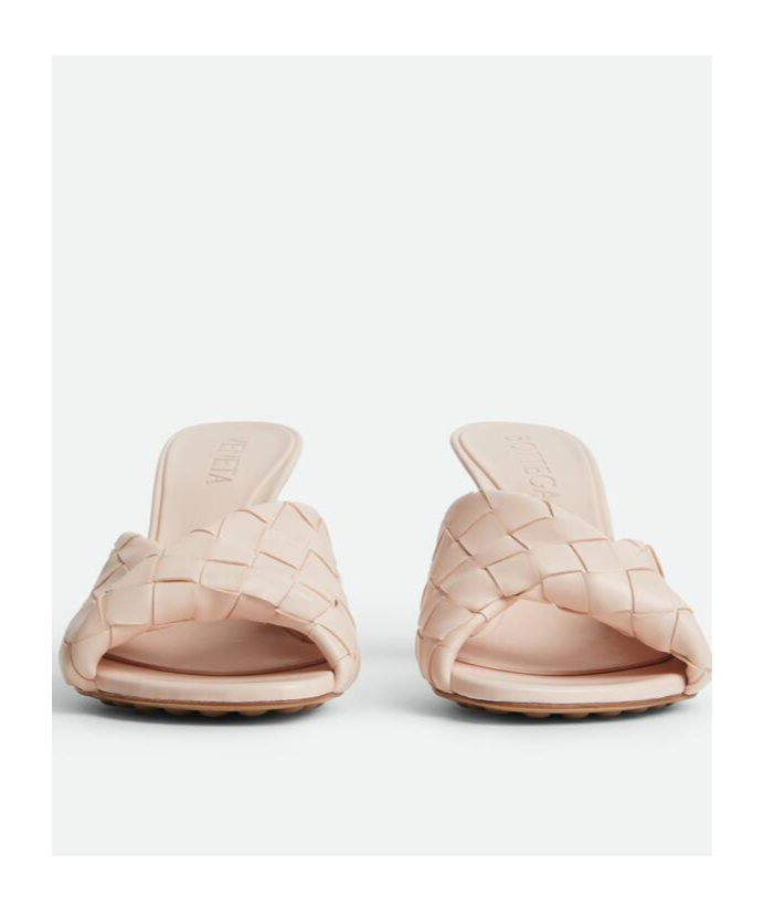 Bottega Veneta Blink Intrecciato Lambskin Leather Sandal In Nude