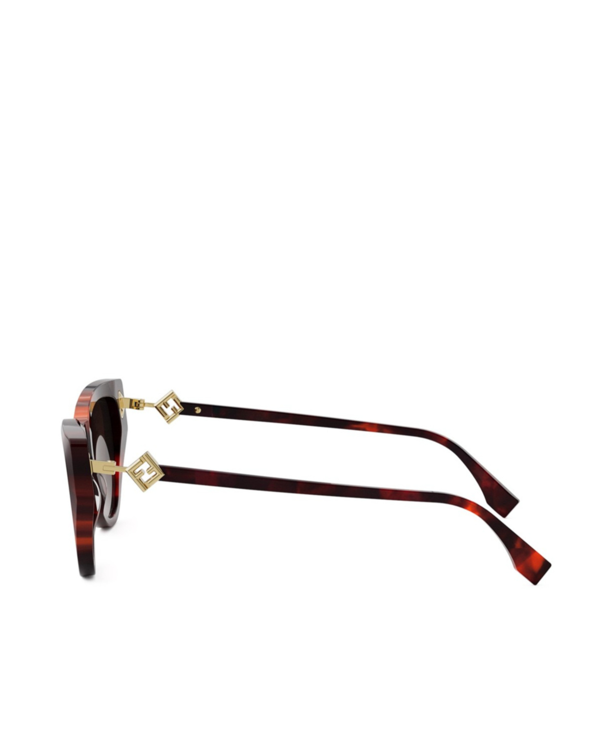 Fendi Ff Diamond Logo Acetate & Nylon Cat-eye Sunglasses In Green