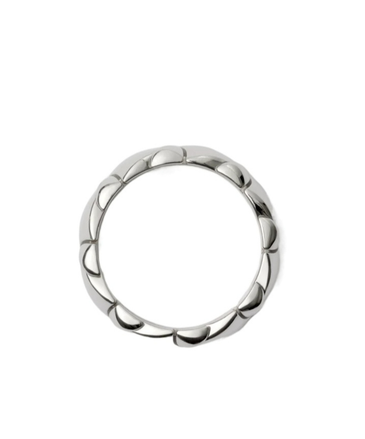 Burberry Shield Segment Sterling Silver Ring In Silver